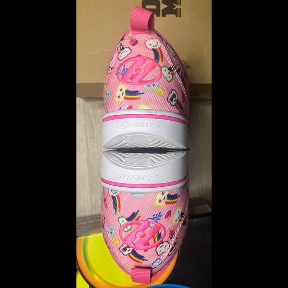 Heelys Pro 20 Skate Shoes Pink Rainbow Unicorn & Emoji in box US Child Sz 13 EUC - Picture 8 of 10